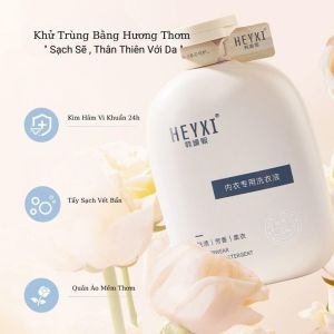 [Che Tên] Nước Giặt Đồ Lót Heyxi 300ml Kháng Khuẩn Khử Mùi Cùng Hương Thơm Tươi Mát