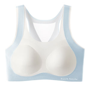 Maniyun Back Support Posture Training Bra Girl 11-18 Years Seamless Sports Vest 固定杯 Ice Silk Material Breathable Comfort Soft Full Cup Teenager Bra