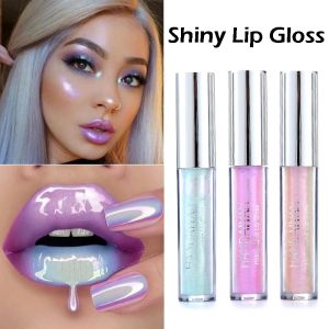 DORISNA Polarized Lip Gloss Longlasting Mermaid Glitter ลิปสติกกันน้ำ Moisturize Jelly Luminous Shiny Lipgloss Lip Makeup 6สี