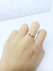 CINCIN PERAK ASLI SILVER 925 LAPIS EMAS/CINCIN PITA MATA PUTIH SAMPING/ASLI SILVER/FASHION WANITA