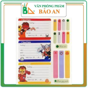 Nhãn vở Classmate Superkid CL-NT227 ( Tập 15 chiếc)