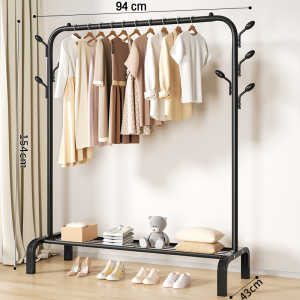 ราวตากผ้า ราวตากเสื้อผ้า ที่แขวนหมวก ราวแขวนผ้า ราวแขวนผ้า มีตะขอแขวนกระเป๋า โครงเหล็กเเข็งเเรง ทรงกี่งไม้ รับน้ำหนักได้ 100กก.