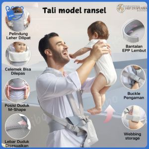Bayi Depan Newborn Adjustable Suport M Shape Bawalah Celemek Yang Bisa Dilepas BH03