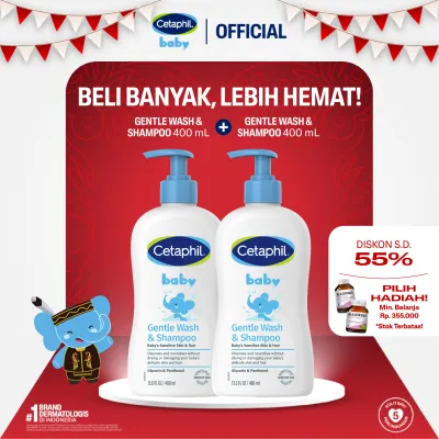 Cetaphil Baby Gentle Wash & Shampoo 400ml Twin Pack