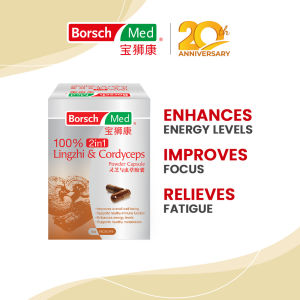 Borsch Med 100% 2in1 Lingzhi And Cordyceps Powder Capsule 500mg x 60 vegecaps
