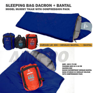 SB DACRON MODEL TIKAR BONUS BANTAL  - SB TEBAL HANGAT - SLEEPING BAG AIMPRO LW400