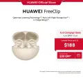HUAWEI FreeClip | Earphone | Groundbreaking Aesthetic Design | Feather-light Wearing | Open-ear Listening | AI Crystal-Clear Call | Long Battery Life | Dual-Device Connections. 