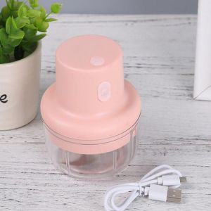 Wireless Electric Garlic Masher Sturdy Press Mincer Electric Portable Dicer Grinder Vegetable Chili Meat Grinder Food Chopper Sturdy Durable Fast speed Clean Food Container USB Rechargeable Blenders Food Preparation Grinde Kitchen Tools