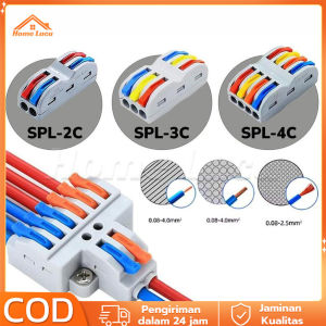 100PCS 2 IN 2 0UT Konektor Kabel listrik Terminal Block Connector Penyambung Kabel Split Wire Connector /Terminal Konektor Sambungan Jalur Kabel Splitter Cabang Pararel