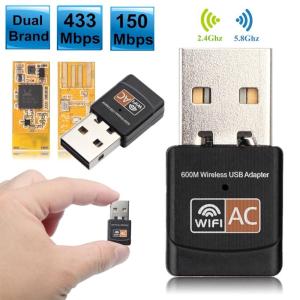 ⚡ USB Adapter 600Mbps Dual Band 2.4GHz/5.8GHz ตัวรับสัญญาณ WiFi ⚡ อะแดปเตอร์อินเตอร์เน็ตไร้สาย USB