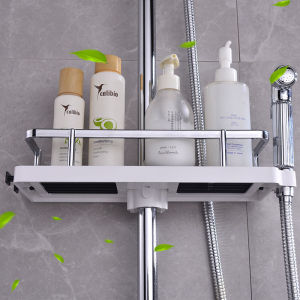 Rak Gantung Kamar Mandi Tiang Shower Plastik ABS Floating Organizer Storage Rack Mosodo - 7CHX7HWH