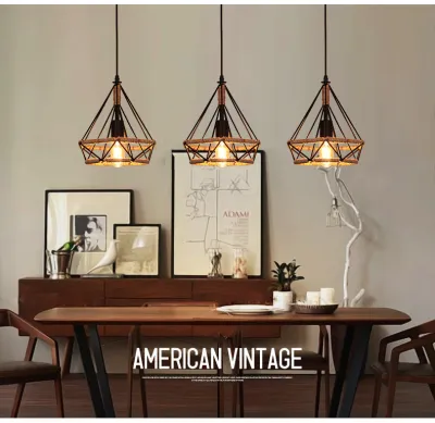 Retro Rope Chandelier Retro Attic Creative Lighting American E27 LED Edison Bulb โคมระย้าห้องใต้หลังคาอุตสาหกรรม