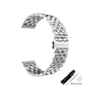 Zhangeer 20mm 22mm High Quality Stainless Steel Watchband Metal Folding Watch Buckle Watch Band Strap Bracelet Watch Accessories with Tool