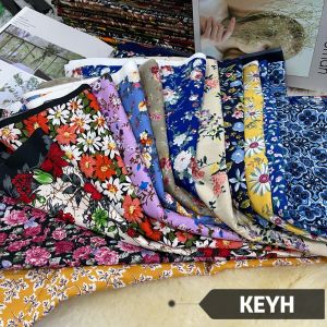 KEYH ผ้าถุงลายสวย ลายโสร่ง ลายดอกไม้ กว้าง 2 เมตร เย็บแแล้ว สวย พร้อมใส่ ผ้าถุง ผ้าถุงลายสวยๆ ผ้าถุงลายไทย ผ้าถุงสําเร็จ ผ้าถุงสําเร็จ ผญ
