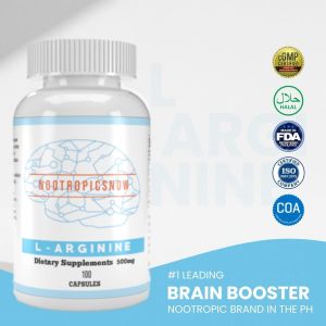 L-Arginine 500 mg (100 capsules 100 servings) Nootropic Brain Booster Male Men health Stamina Athletic Performance Amino Acid Supplement Natural Organic Local not powder Vegan Muscle Growth Gym Exercise Protein Bodybuilding Hormone Collage Endurance