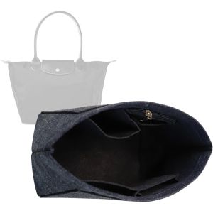 Purse Organizer Insert for Longchamp Le Pliage Premium Felt For Long Champ Bag Handbag Women Tote Organizer Insert with 6 Compartments