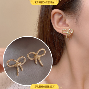 Anting-Anting Emas Model Tali Ikat Korea Style Fashion Aksesoris Wanita