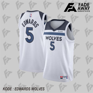 JERSEY BASKET EDWARDS #5 WOLVES PUTIH