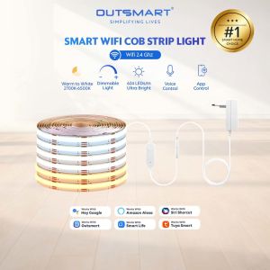 Outsmart WiFi Smart COB LED Strip 5M  Tunable White Dotless Warm & Cool White 2700-5000K