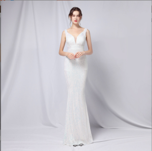 Evening dress womens new banquet Sequin fishtail prom party dress long gown formal birthday dress wedding dress