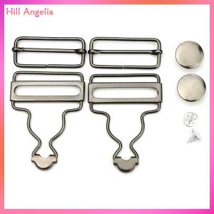 [Hill Angelia] Dungaree Fasteners Clip Brace Buckles With Jeans Buttons Set For Denims Jackets Home DIY Apparel Sewing Supplies