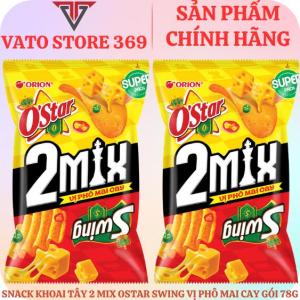 Bánh snack khoai tây 2 MIX OSTAR SWING vị phô mai cay gói 78g