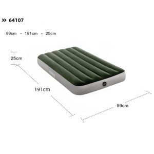INTEX 64107 TWin Layer Thickened Outdoor Camping Travel Portable Inflatable Mattress 99 X 191 X 25CM