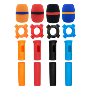 Hoàn toàn Microphone Bìa bảo vệ thiết lập với miếng bọt biển kính chắn gió & chống trơn trượt ống bọc tay cầm bền màu biểu diễn