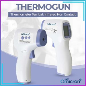 COD TaffOmicron Thermogun Thermometer Tembak Suhu Badan Infrared - AD801 / Termometer tembak digital suhu badan anak bayi tanpa sentuh sangat akurat praktis baterai mudah di gunakan material kuat tahan awet model pistol terbaik rekomended tren bagus viral