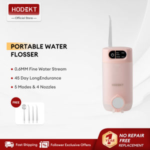 HODEKT Portable Water Flosser 300ML Oral lrrigator High Frequency Pulse Technology Deep Clean