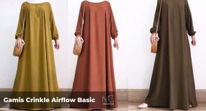 GAMIS WANITA CRINKLE AIRFLOW BUSUI FRIENDLY MODEL TERBARU LEBARAN