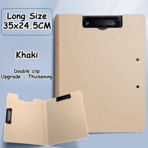 Long Clipboard with Cover Double Clips Pink File Folder Yellow Paper Organizer Purple School Supplies 35×24.5cm