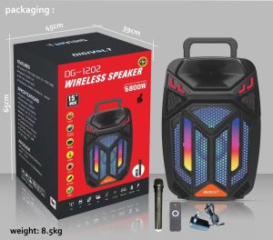 DIGIVOLT Powerful 15" Woofers & Tweeter Bluetooth Portable wireless PA Sound System Speaker