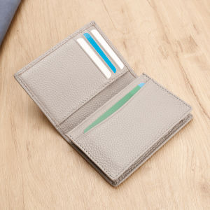 In-stock genuine leather business card holder thickened with multiple card slots and embossed design LOGO Cross-border gift delivery 3304