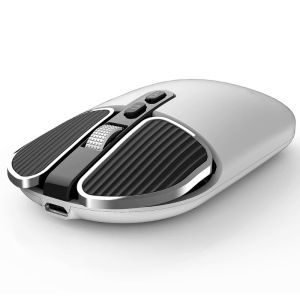 2.4g M203 Usb Mute Mouse Ergonomics Optical Mouse Metal Roller Mouse Adjustable P9YA