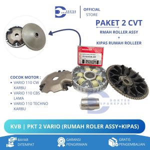 KVB PAKET 2 (HEMAT) KIPAS RUMAH ROLLER ASSY + KIPAS RUMAH ROLLER VARIO KARBU / CVT / KIPAS / KIRIAN