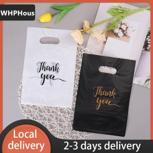 [COD] WHPHous Ship within 24 hours 10Pcs Mini Thank You Plastic Gift Bags Reusable Party Bags Plastic Gift Bag For Birthday Thanksgiving Christmas Gift Bag