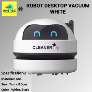ANTPEE USB Robot Mini Desktop Vacuum USB Cleaner Rechargeable Penyedut Debu Keyboard Sofa Car Meja Office Kereta robot