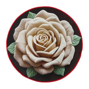 MUSCLEX Thấm hút Thảm trải sàn hoa hồng Nhanh khô Chống trượt Chăn Sáng Tạo 3D Tròn Thảm trải sàn Dành cho phòng khách phòng ngủ