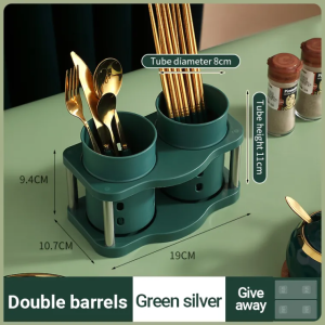 【SG】Cutlery Holder Utensil Kitchen Knife Holder Spoon Fork Chopsticks Organizer Stand Multi Functional Drainage Storage Rack