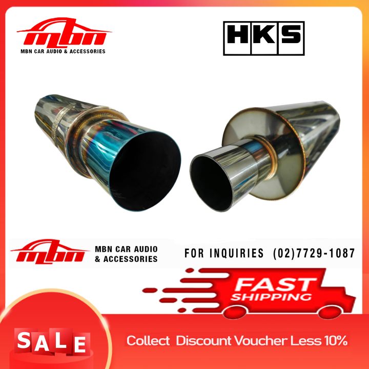 HKS Free Flow Muffler with Burn Tip, Universal Muffler Small Medium Lazada PH