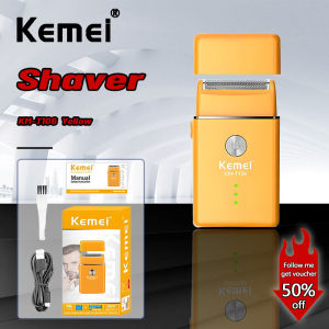 Kemei Electric Razor Reciprocating Shaver Single Blade Floating Head Portable USB Charging Beard Trimmer for Men and Seniors