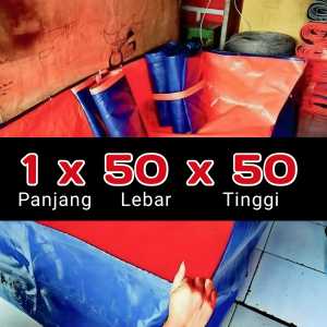 terpal kolam ikan 100x50x50cm tebal A5-A8-A12 Kualitas Super