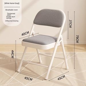 BONA Foldable Chair Folding Chair Waterproof Seat Designer Dining Chair Conference Chair Home Office Chair Space-Saving 折叠椅