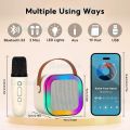 K12 Mini Karaoke Wireless Audio Speaker Bluetooth Microphone Portable Home KTV Karaoke Machine RGB. 