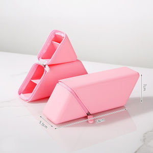 Allieuka Silicone Pencil Case Stand Up Pen Holder Large Capacity Desk Organizer With Compartments