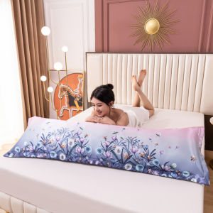 SUNLIGHT HOME Cooling Long PillowcaseLengthen Bolster CaseMulti-pattern One-piece Double Pillow CaseBreathable Couple Pillowcase
