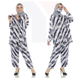 SeteLan One Set JUMBO Rayon Busui TieDye Diagon LD 110 CM - LD 130 CM SUPER BIG SIZE XXL - XXXXL 5XL 3370# 3510#