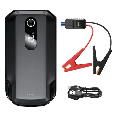 Baseus 20000mAh Jump starter อุปกรณ์เริ่มต้นรถ แบตเตอรี่รถยนต์ 2000A Peak Current ประสิทธิภาพที่ก้าวกระโดดเริ่มต้นทันที รถยนต์เบนซินและดีเซล