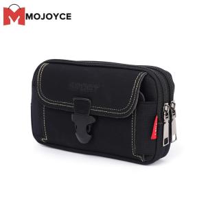 MOJOYCE Outdoor Canvas Waist Bag Sport Casual Men Phone Purse Zipper Belt Bum Pouch